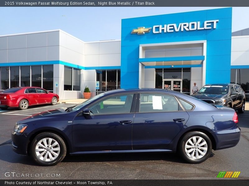 Night Blue Metallic / Titan Black 2015 Volkswagen Passat Wolfsburg Edition Sedan
