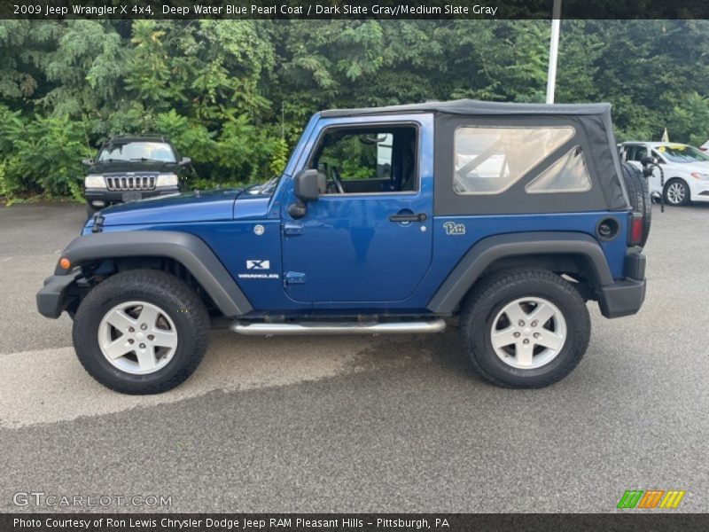 Deep Water Blue Pearl Coat / Dark Slate Gray/Medium Slate Gray 2009 Jeep Wrangler X 4x4