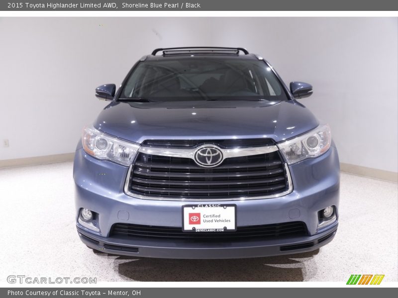Shoreline Blue Pearl / Black 2015 Toyota Highlander Limited AWD