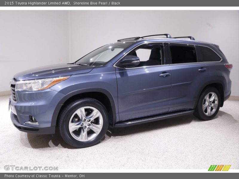 Shoreline Blue Pearl / Black 2015 Toyota Highlander Limited AWD