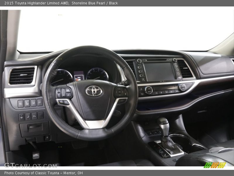 Shoreline Blue Pearl / Black 2015 Toyota Highlander Limited AWD