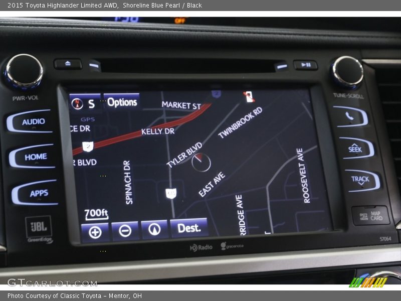 Shoreline Blue Pearl / Black 2015 Toyota Highlander Limited AWD