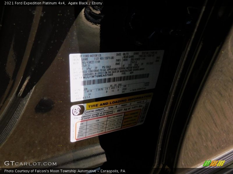 Agate Black / Ebony 2021 Ford Expedition Platinum 4x4