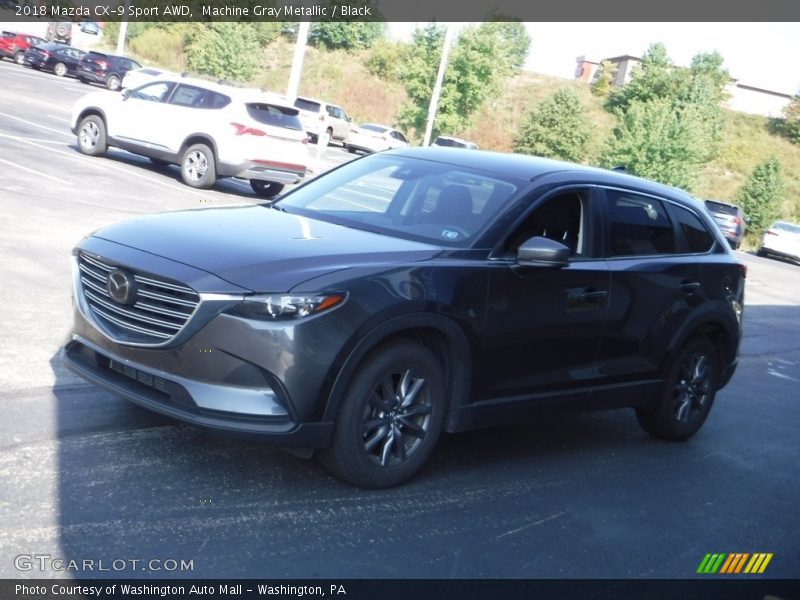 Machine Gray Metallic / Black 2018 Mazda CX-9 Sport AWD
