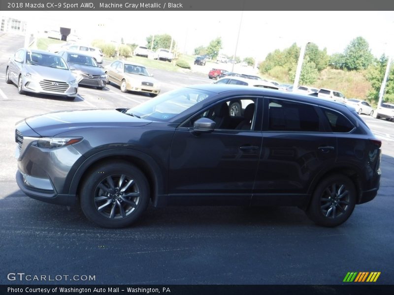 Machine Gray Metallic / Black 2018 Mazda CX-9 Sport AWD