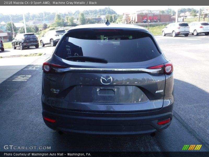 Machine Gray Metallic / Black 2018 Mazda CX-9 Sport AWD