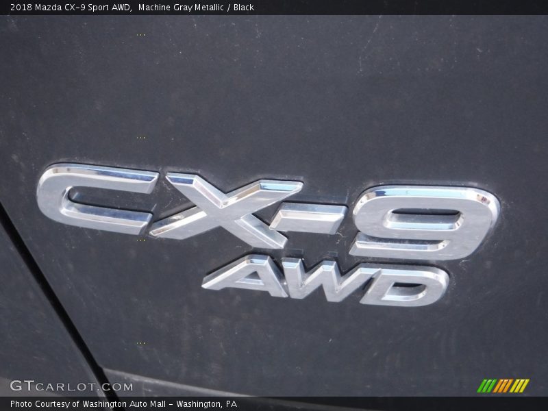 Machine Gray Metallic / Black 2018 Mazda CX-9 Sport AWD