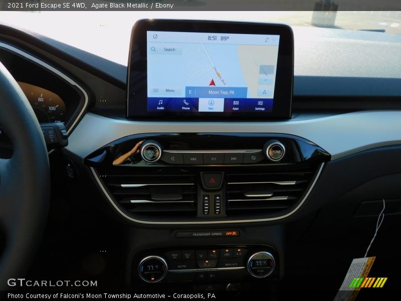 Agate Black Metallic / Ebony 2021 Ford Escape SE 4WD