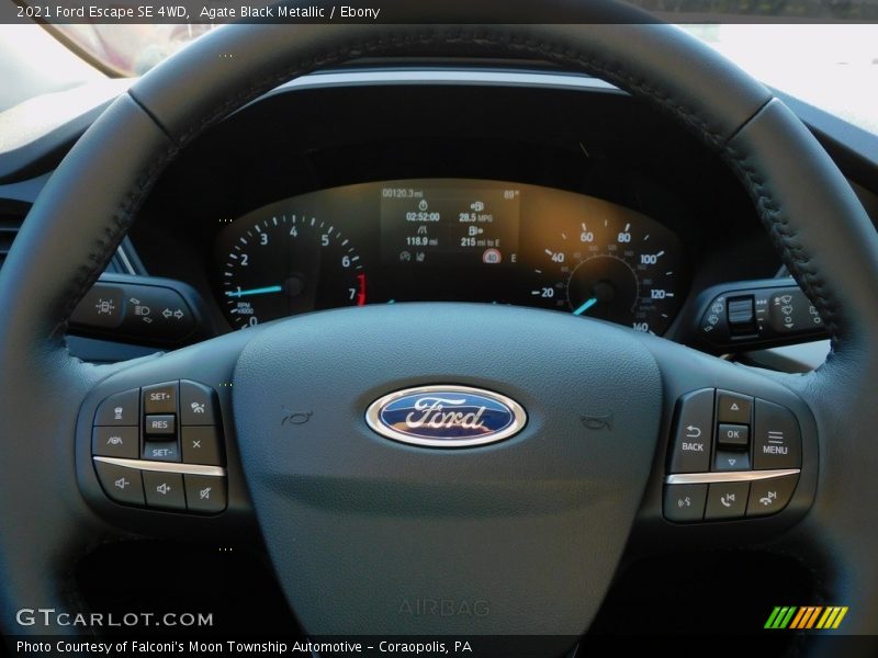Agate Black Metallic / Ebony 2021 Ford Escape SE 4WD