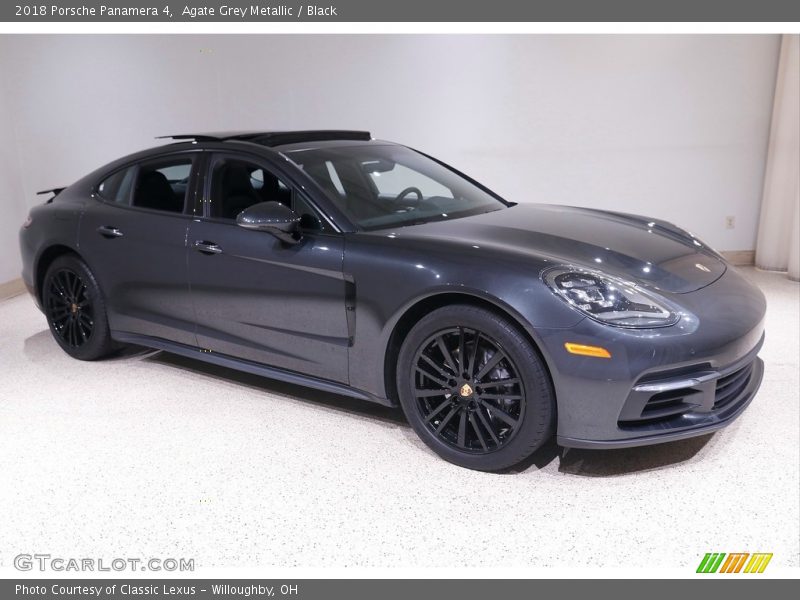 Agate Grey Metallic / Black 2018 Porsche Panamera 4