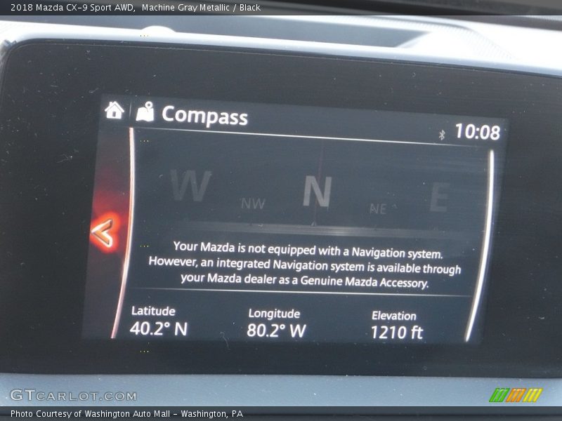 Machine Gray Metallic / Black 2018 Mazda CX-9 Sport AWD