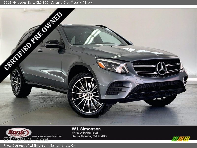 Selenite Grey Metallic / Black 2018 Mercedes-Benz GLC 300