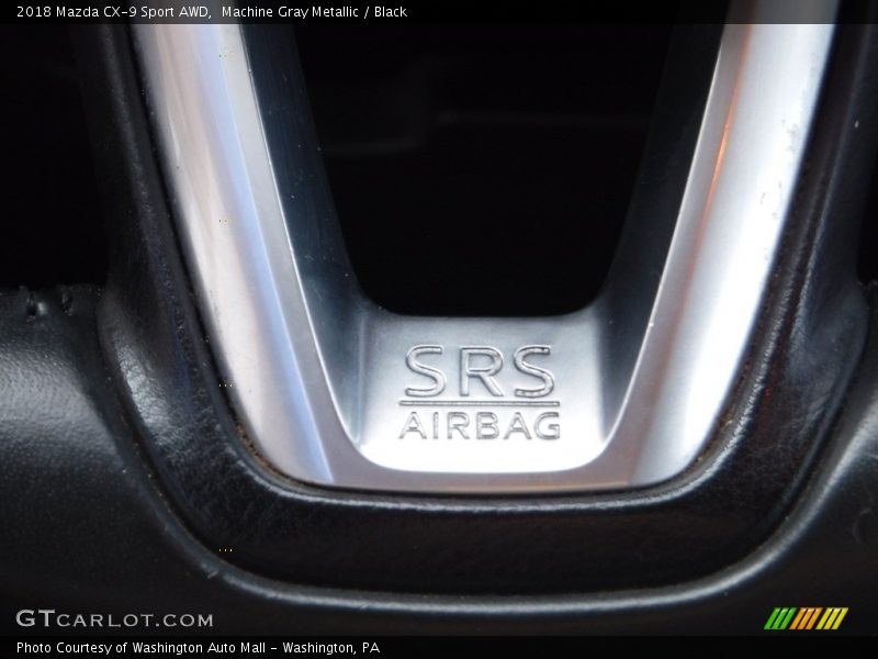 Machine Gray Metallic / Black 2018 Mazda CX-9 Sport AWD
