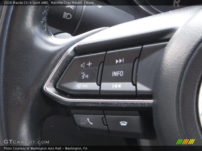 Machine Gray Metallic / Black 2018 Mazda CX-9 Sport AWD