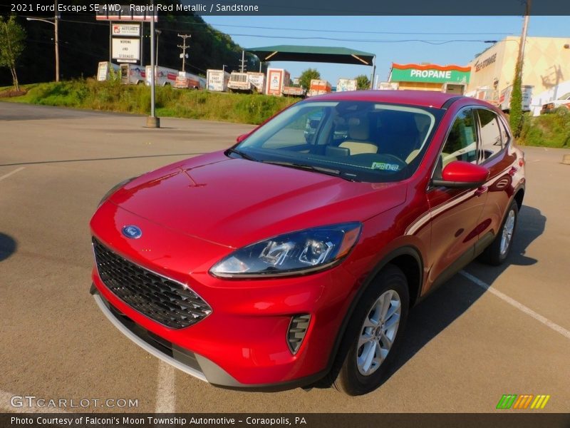 Rapid Red Metallic / Sandstone 2021 Ford Escape SE 4WD