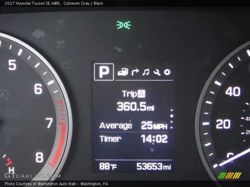 Coliseum Gray / Black 2017 Hyundai Tucson SE AWD