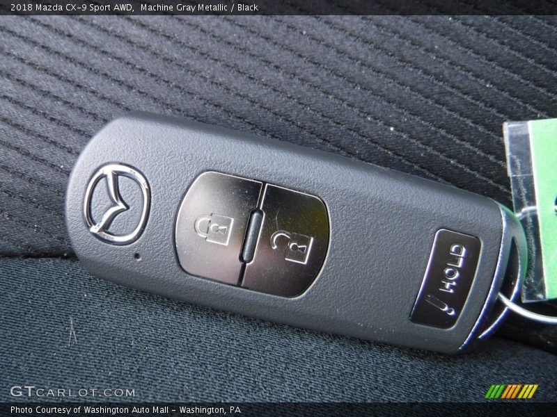 Machine Gray Metallic / Black 2018 Mazda CX-9 Sport AWD