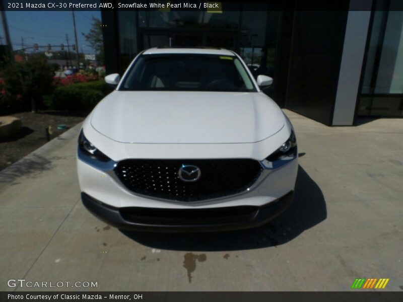 Snowflake White Pearl Mica / Black 2021 Mazda CX-30 Preferred AWD