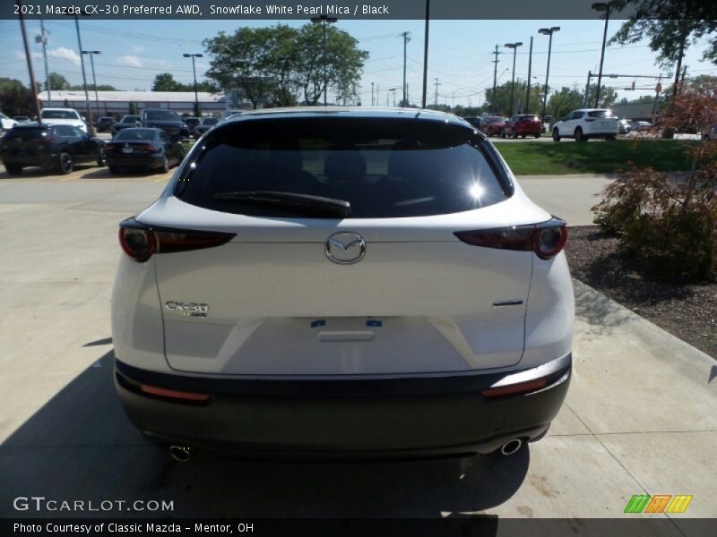 Snowflake White Pearl Mica / Black 2021 Mazda CX-30 Preferred AWD