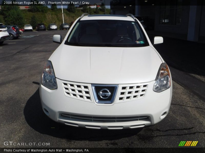 Phantom White Pearl / Gray 2008 Nissan Rogue SL AWD