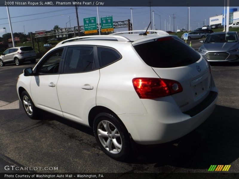 Phantom White Pearl / Gray 2008 Nissan Rogue SL AWD