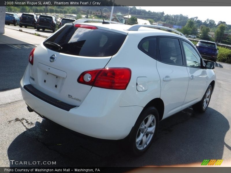 Phantom White Pearl / Gray 2008 Nissan Rogue SL AWD