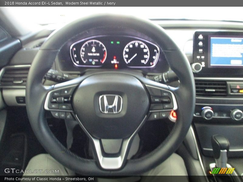 Modern Steel Metallic / Ivory 2018 Honda Accord EX-L Sedan