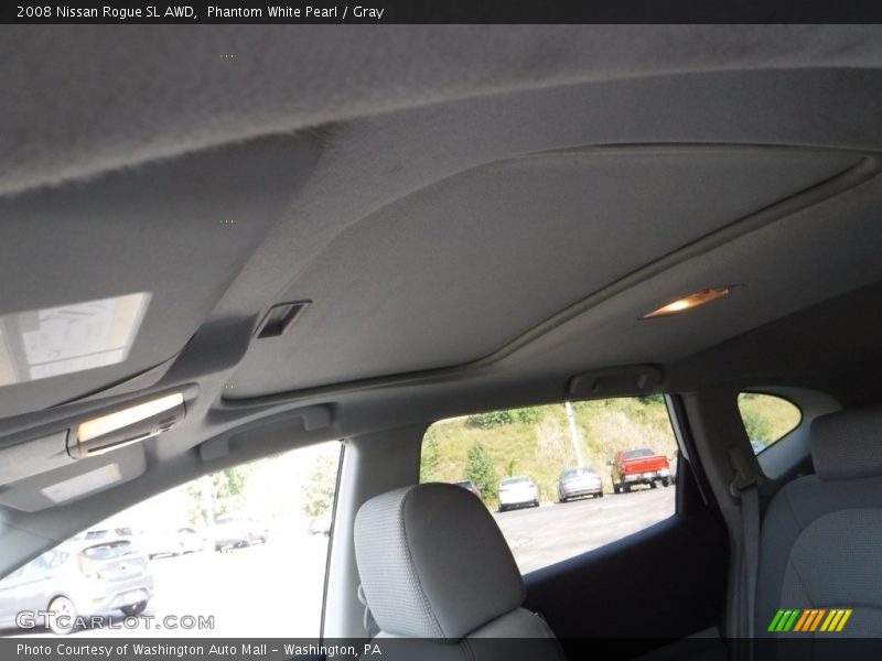 Phantom White Pearl / Gray 2008 Nissan Rogue SL AWD