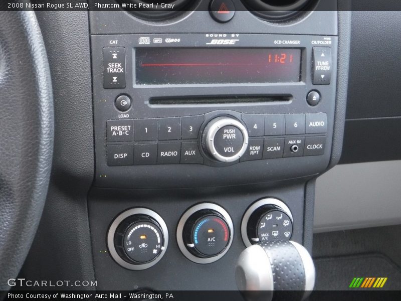 Phantom White Pearl / Gray 2008 Nissan Rogue SL AWD