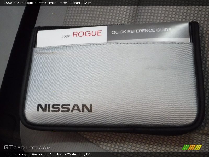 Phantom White Pearl / Gray 2008 Nissan Rogue SL AWD