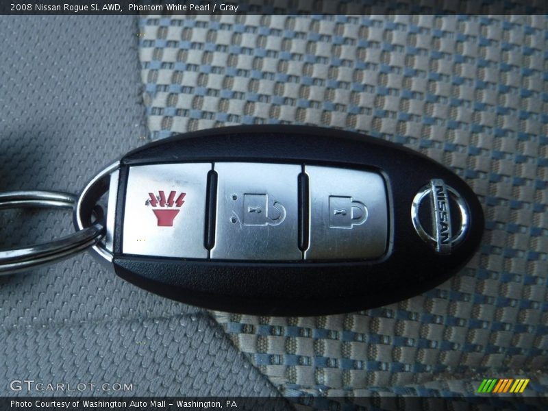 Phantom White Pearl / Gray 2008 Nissan Rogue SL AWD