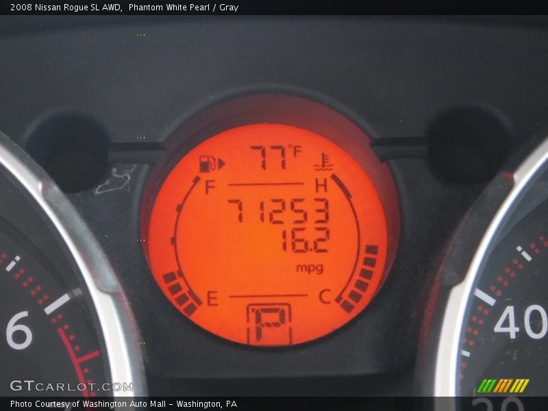 Phantom White Pearl / Gray 2008 Nissan Rogue SL AWD