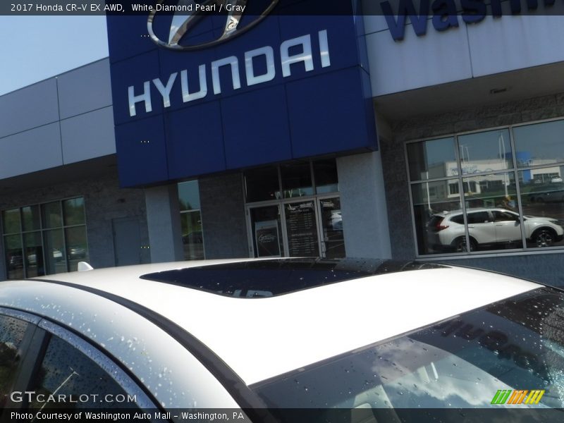 White Diamond Pearl / Gray 2017 Honda CR-V EX AWD