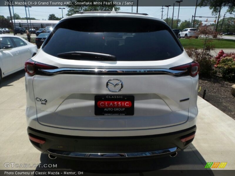 Snowflake White Pearl Mica / Sand 2021 Mazda CX-9 Grand Touring AWD