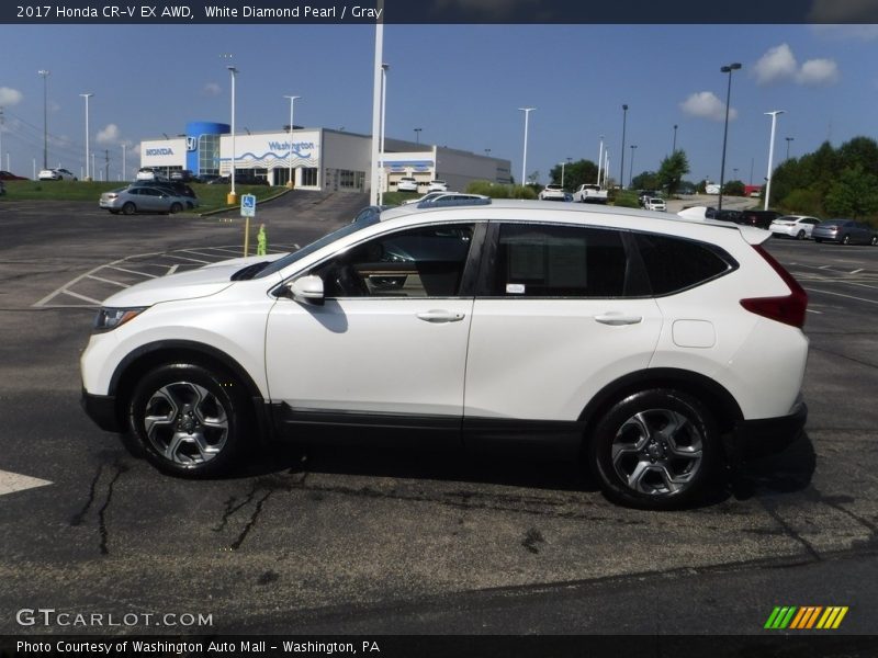 White Diamond Pearl / Gray 2017 Honda CR-V EX AWD