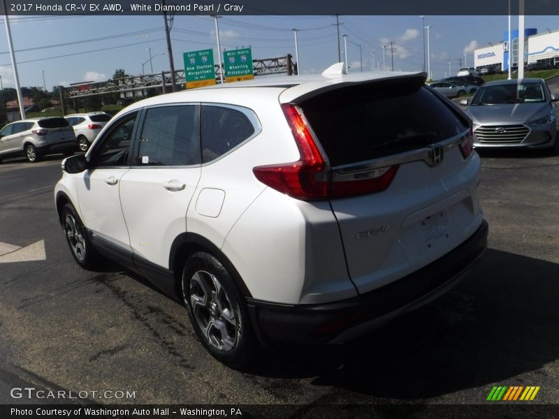 White Diamond Pearl / Gray 2017 Honda CR-V EX AWD