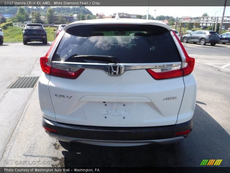 White Diamond Pearl / Gray 2017 Honda CR-V EX AWD