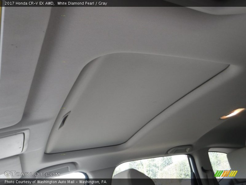 White Diamond Pearl / Gray 2017 Honda CR-V EX AWD