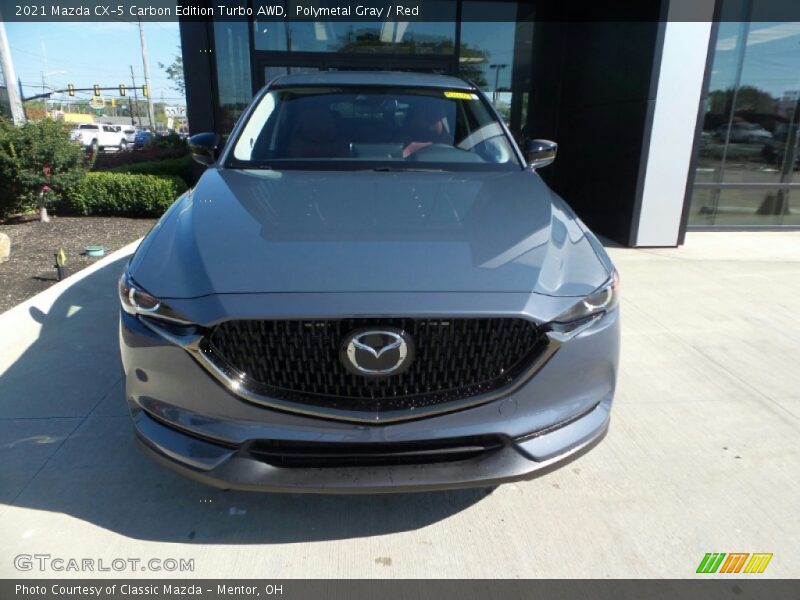 Polymetal Gray / Red 2021 Mazda CX-5 Carbon Edition Turbo AWD