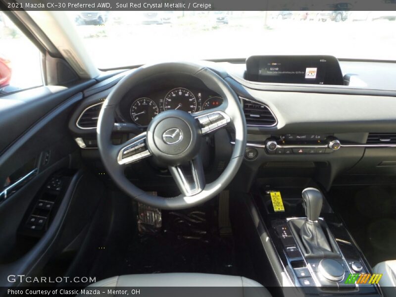 Soul Red Crystal Metallic / Greige 2021 Mazda CX-30 Preferred AWD