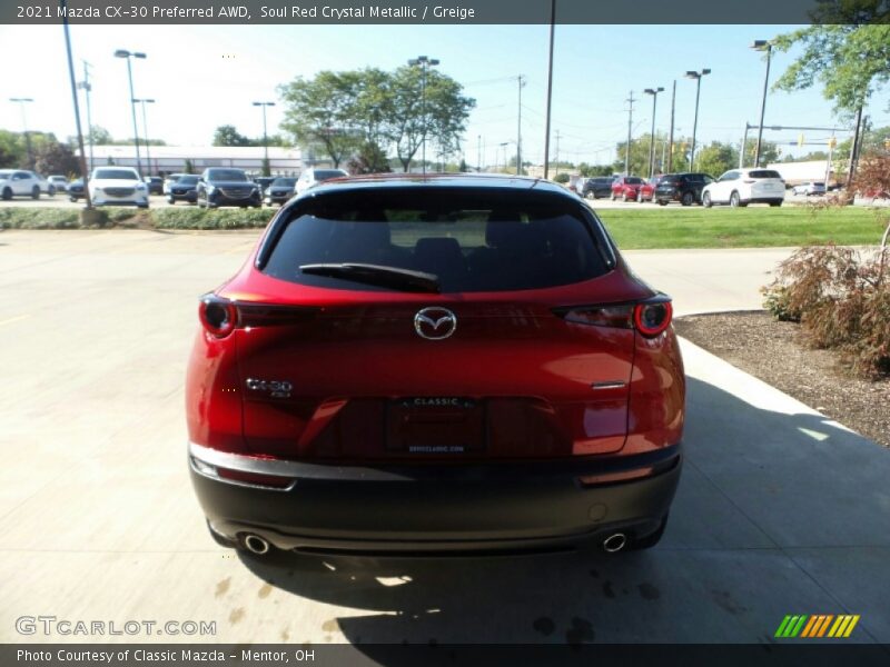 Soul Red Crystal Metallic / Greige 2021 Mazda CX-30 Preferred AWD