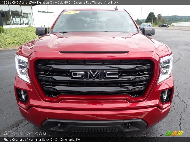 Cayenne Red Tintcoat / Jet Black 2021 GMC Sierra 1500 Elevation Crew Cab 4WD