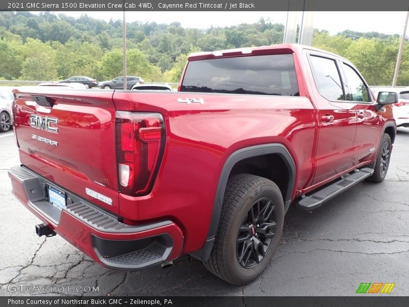 Cayenne Red Tintcoat / Jet Black 2021 GMC Sierra 1500 Elevation Crew Cab 4WD