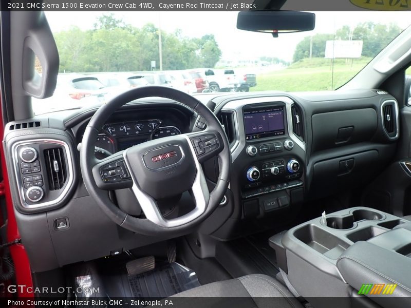 Cayenne Red Tintcoat / Jet Black 2021 GMC Sierra 1500 Elevation Crew Cab 4WD