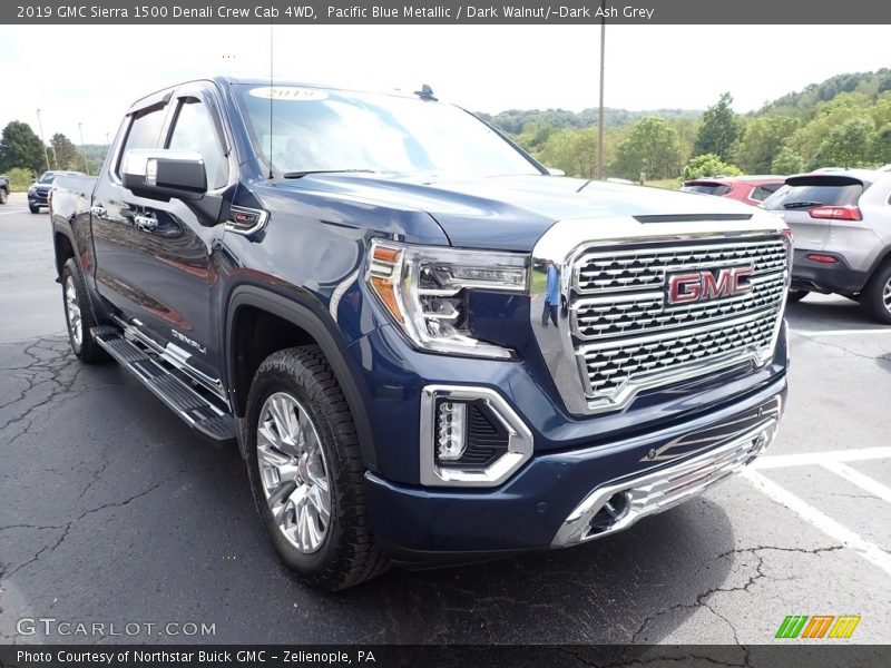Pacific Blue Metallic / Dark Walnut/­Dark Ash Grey 2019 GMC Sierra 1500 Denali Crew Cab 4WD