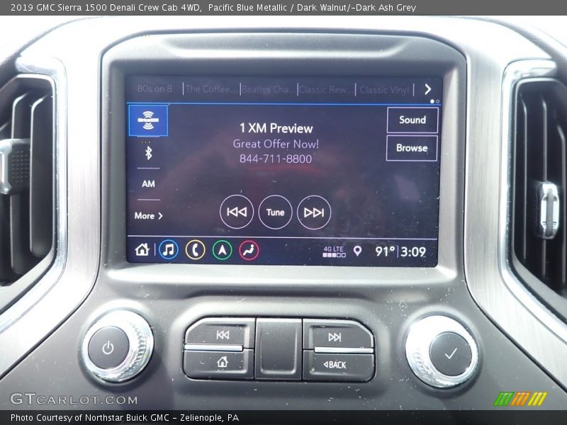 Pacific Blue Metallic / Dark Walnut/­Dark Ash Grey 2019 GMC Sierra 1500 Denali Crew Cab 4WD