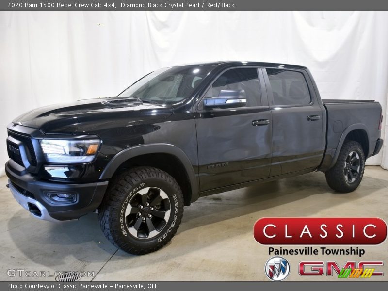 Diamond Black Crystal Pearl / Red/Black 2020 Ram 1500 Rebel Crew Cab 4x4