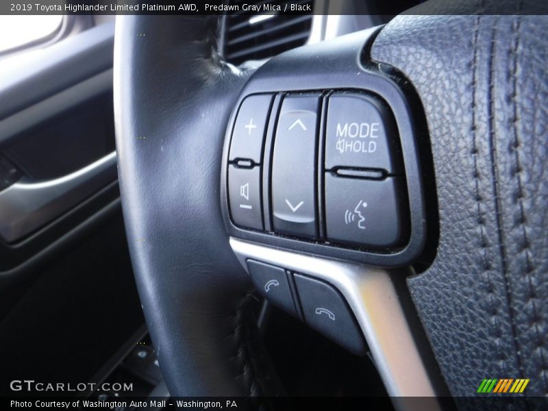 Predawn Gray Mica / Black 2019 Toyota Highlander Limited Platinum AWD