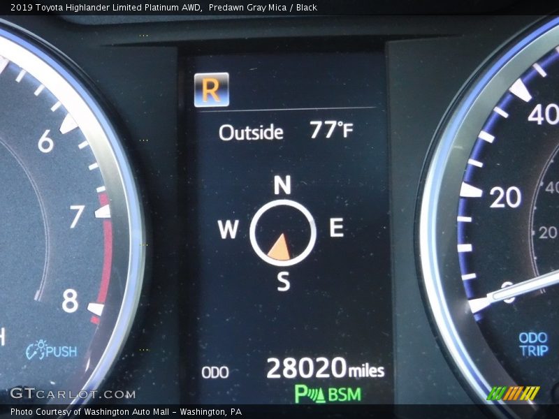 Predawn Gray Mica / Black 2019 Toyota Highlander Limited Platinum AWD