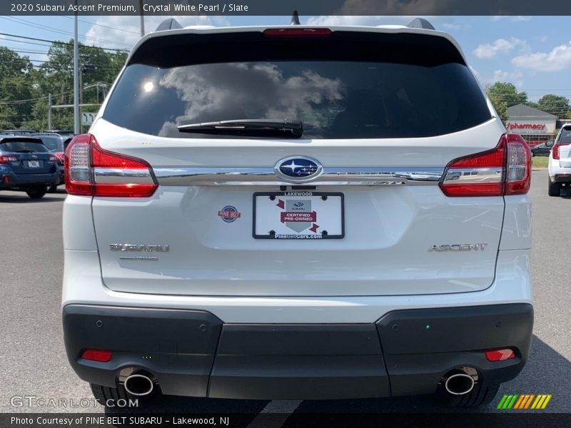 Crystal White Pearl / Slate 2020 Subaru Ascent Premium